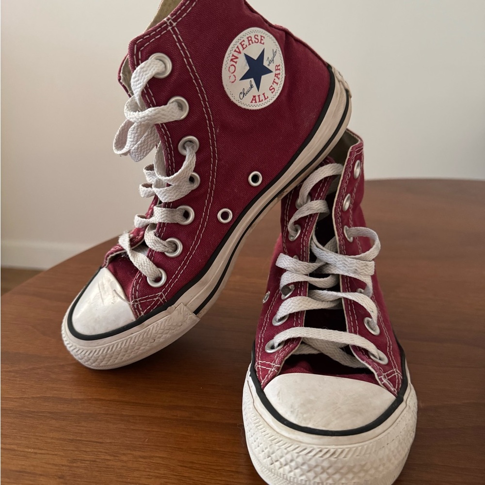 Converse Burgundy High-Top Sneakers